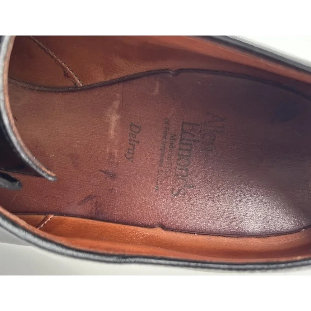Allen Edmonds Delray Men’s Oxford Split-Tow Black Leather Dress Shoes Size 9.5D